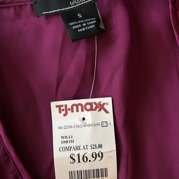 Willi Smith NWT Womens Sleeveless Blouse Small Ruffle Career Satin like - Picture 5 of 9